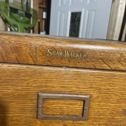 Wooden File Cabinet-Vintage