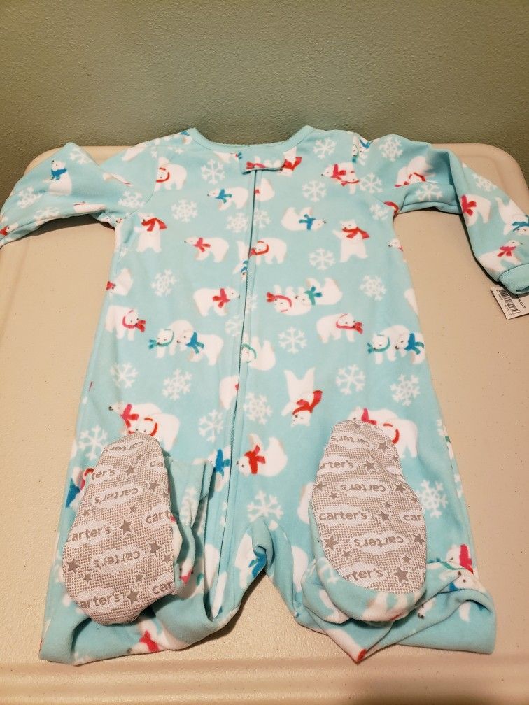 Carter's Fleece Polar Bear One Piece Pajamas