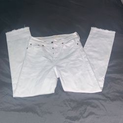 White Levi's women's jeans