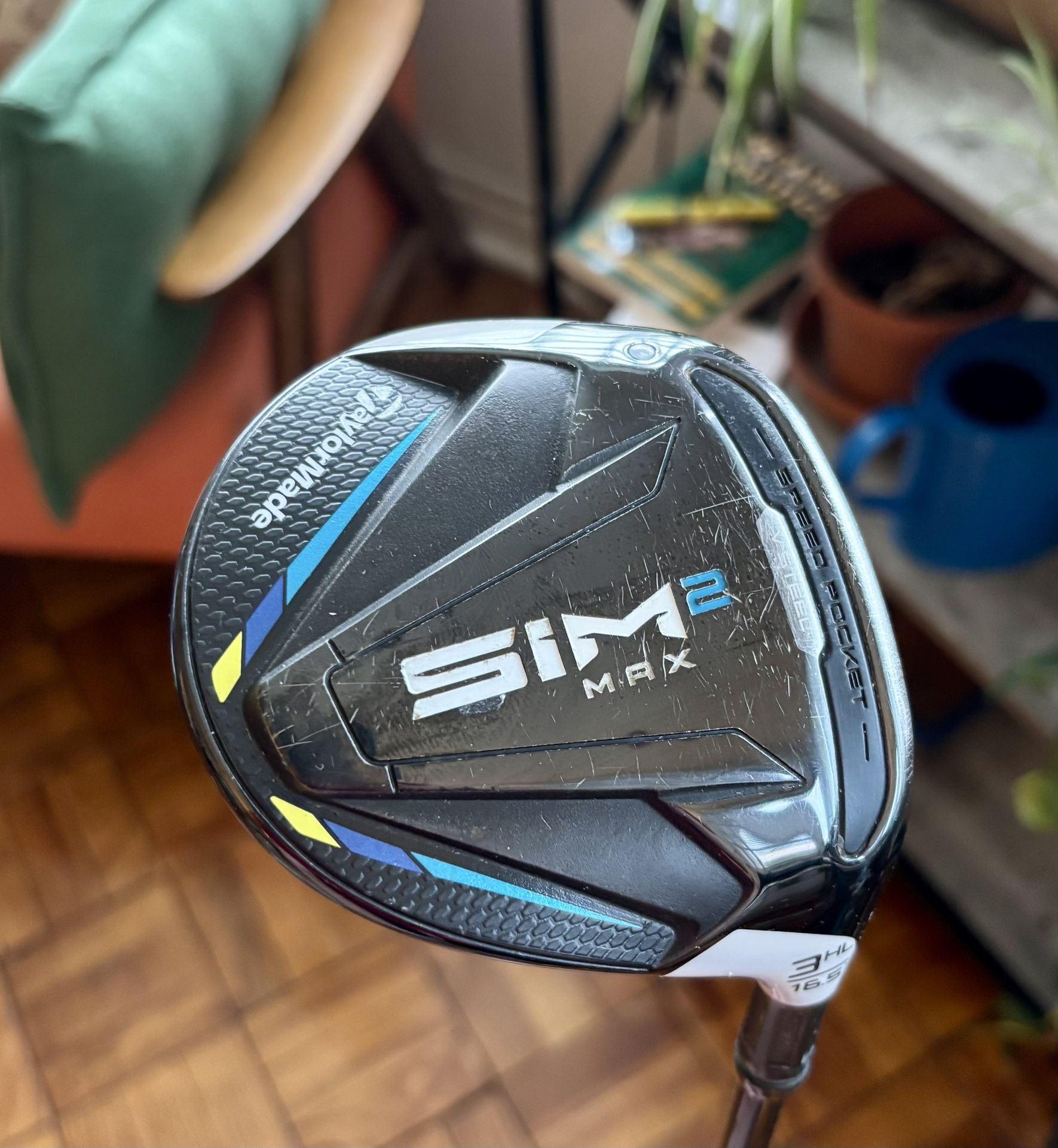 TaylorMade SIM 2 MAX Fairway Wood 16.5 Degree Project X Smoke Blue RDX