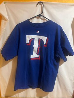 Majestic MLB Texas Rangers Baseball T-Shirt Men’s Short Sleeve Blue Size XL Used Good Condition $20 Meet Up In Irving @dfwgoods