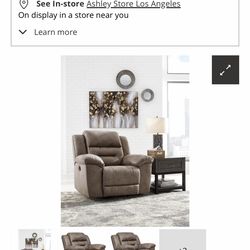 Ashley’s Stoneland Power Recliner