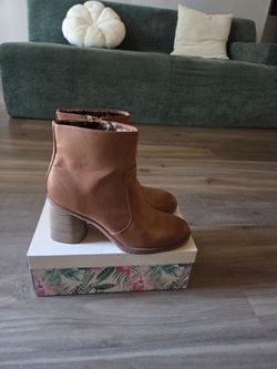 Cork Material Wedge boots- size 10