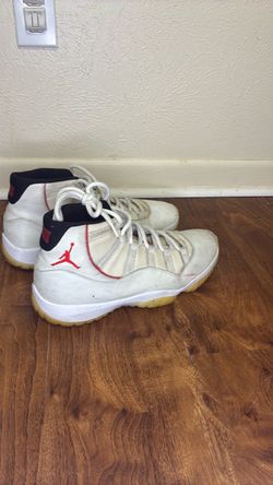 Jordan 11 mid white and  red  # 5