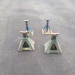 1970's era Shop Floor Jack & Jack Stands 