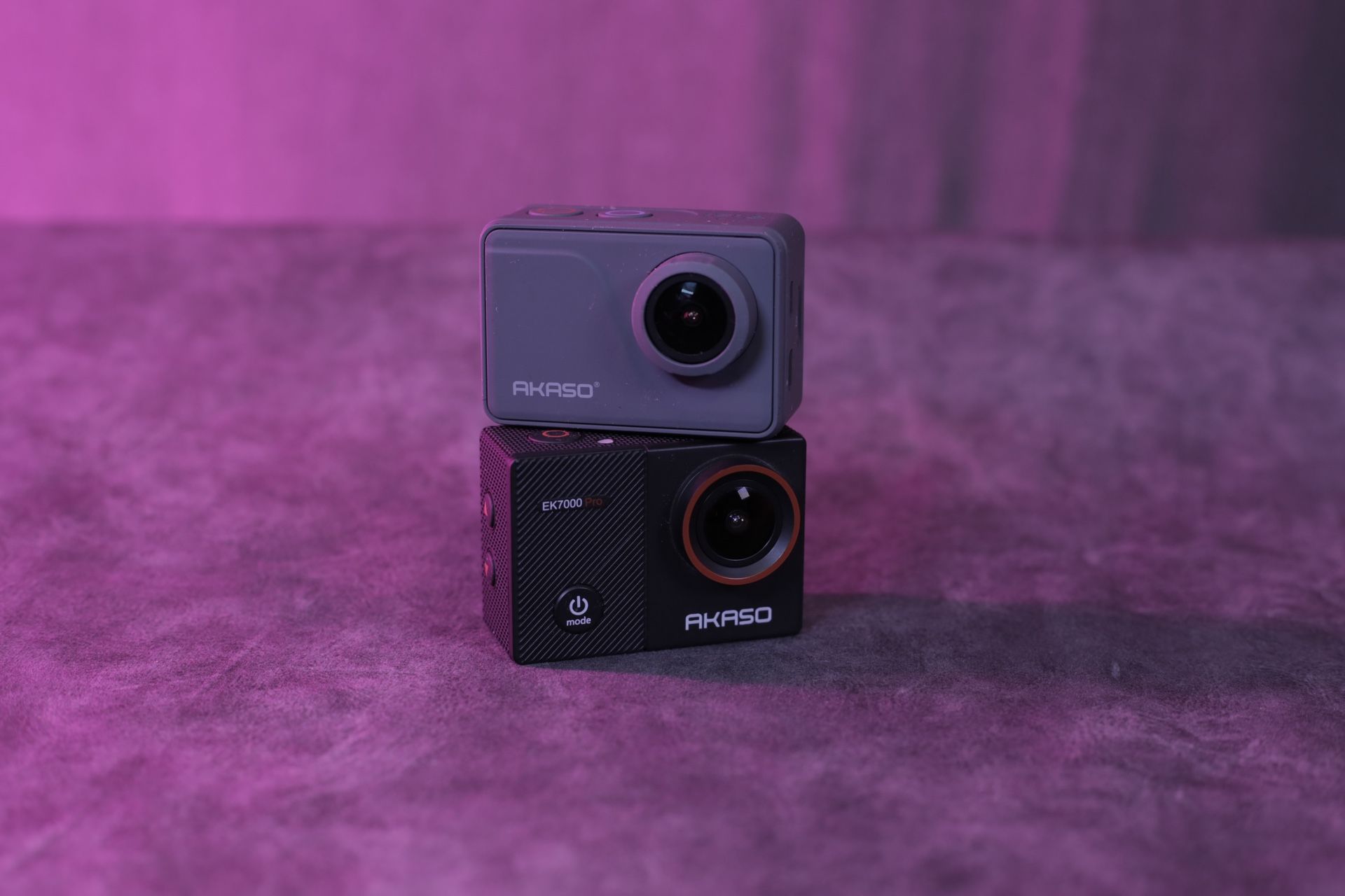2 AKASO Action Cameras With Some Accessories