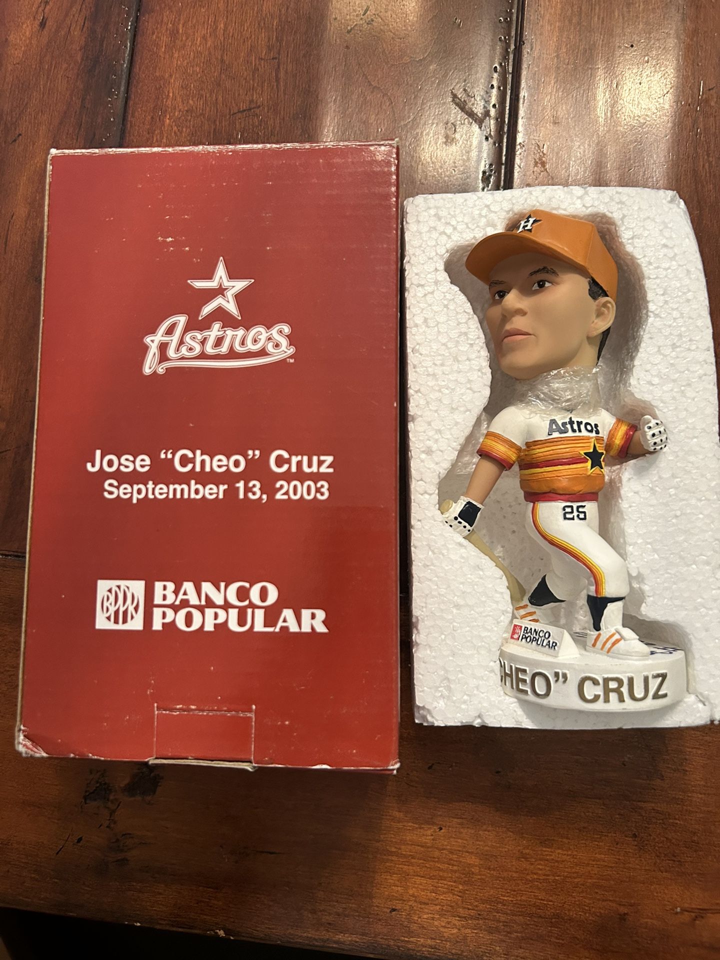 Houston Astros, Jose Cruz autographed bobble head 2003