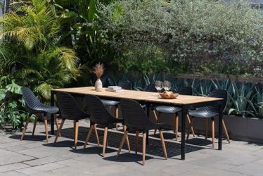 *BRAND NEW* 9 Piece Rectangular Extendable 100% FSC Certified Teak Wood Outdoor Dining Set | Ideal Furniture Set For Outdoor