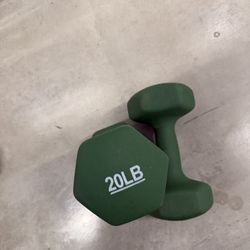 Pair Of 20 Lb Dumbbells