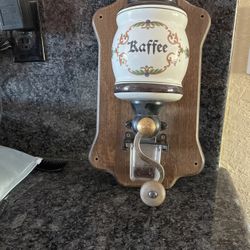 Wall mount coffee grinder