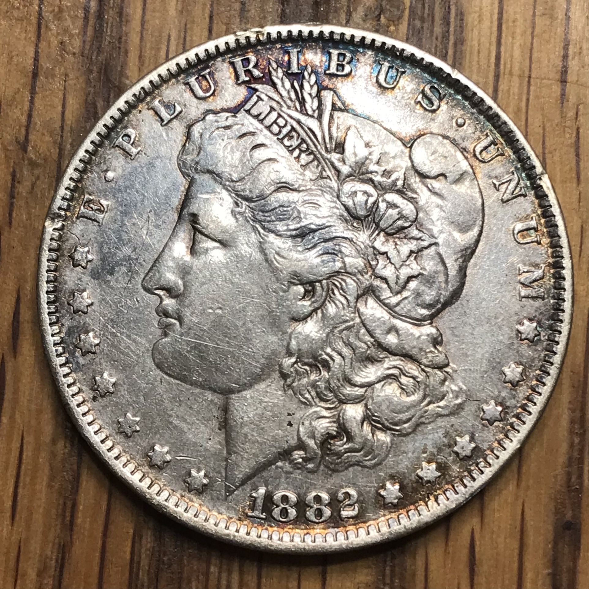 1882-O Morgan Silver Dollar.