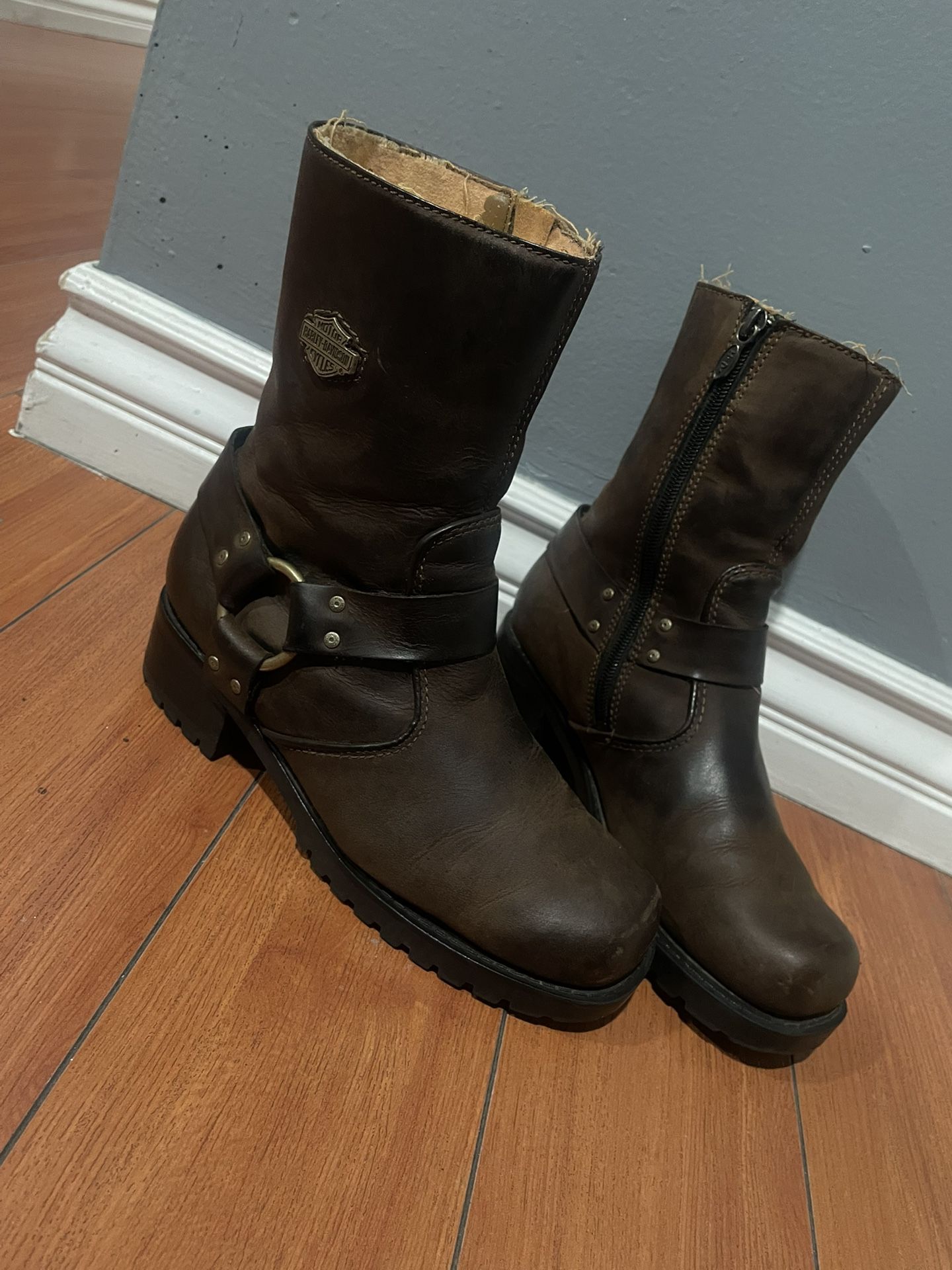 Vintage Harley Davison Boots  Harness boots  Biker boots Unisex size 7.5 men 5.5 women