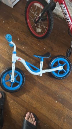 Kids Balance Bike Blue and White