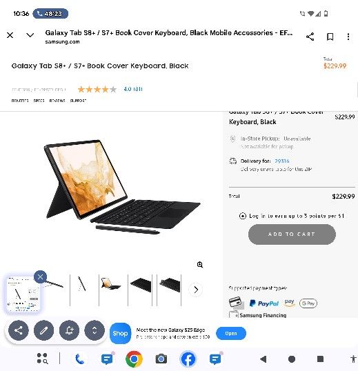 GALAXY TAB S8+ KEYBOARD COVER