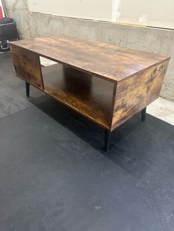 Wood finish coffee table