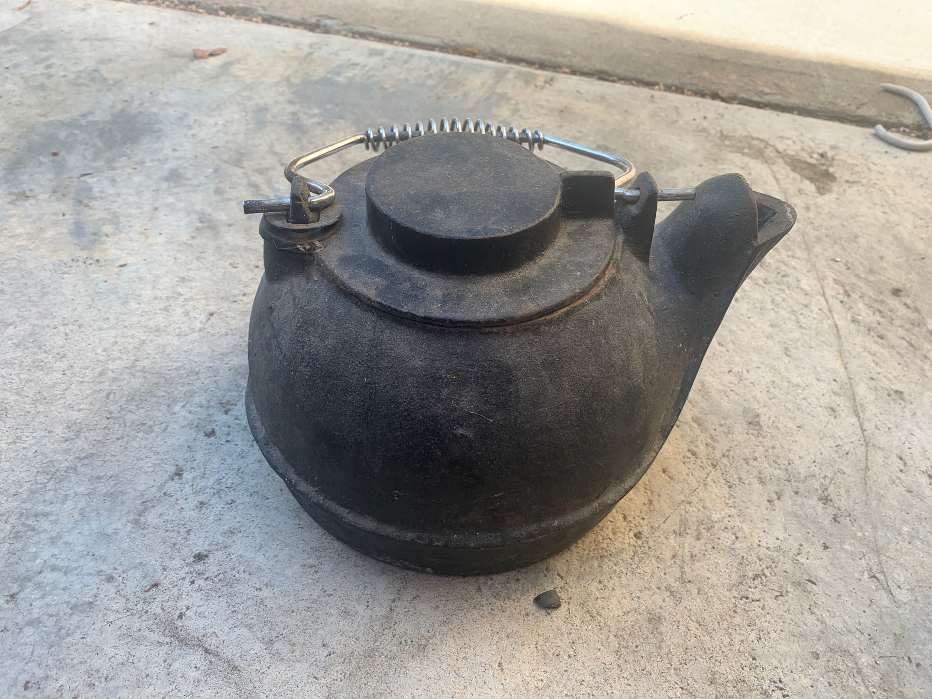 Cast iron tea kettle