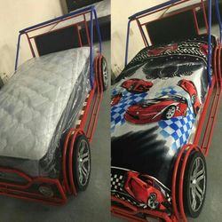 Brand new twin bed frame with new mattress and delivery