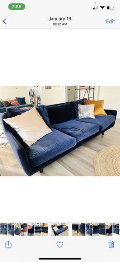 Blue Velvet Couch