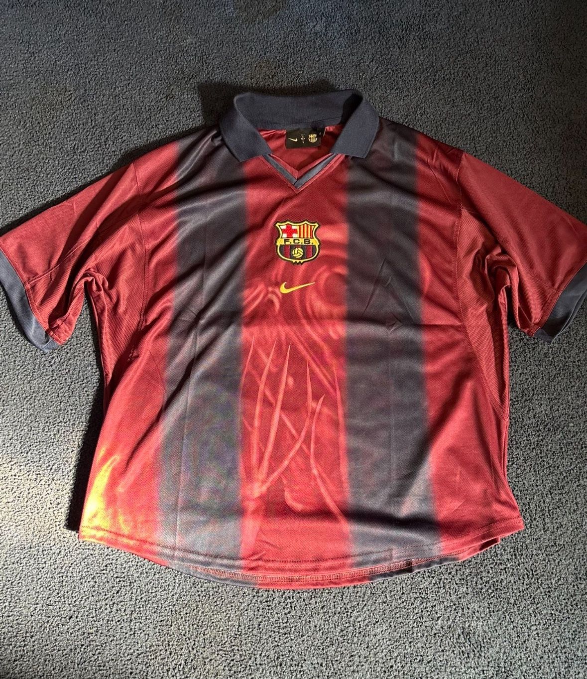 Travis Scott x Nike x FC Barcelona Retro 2000/01 Home Skeleton Jersey