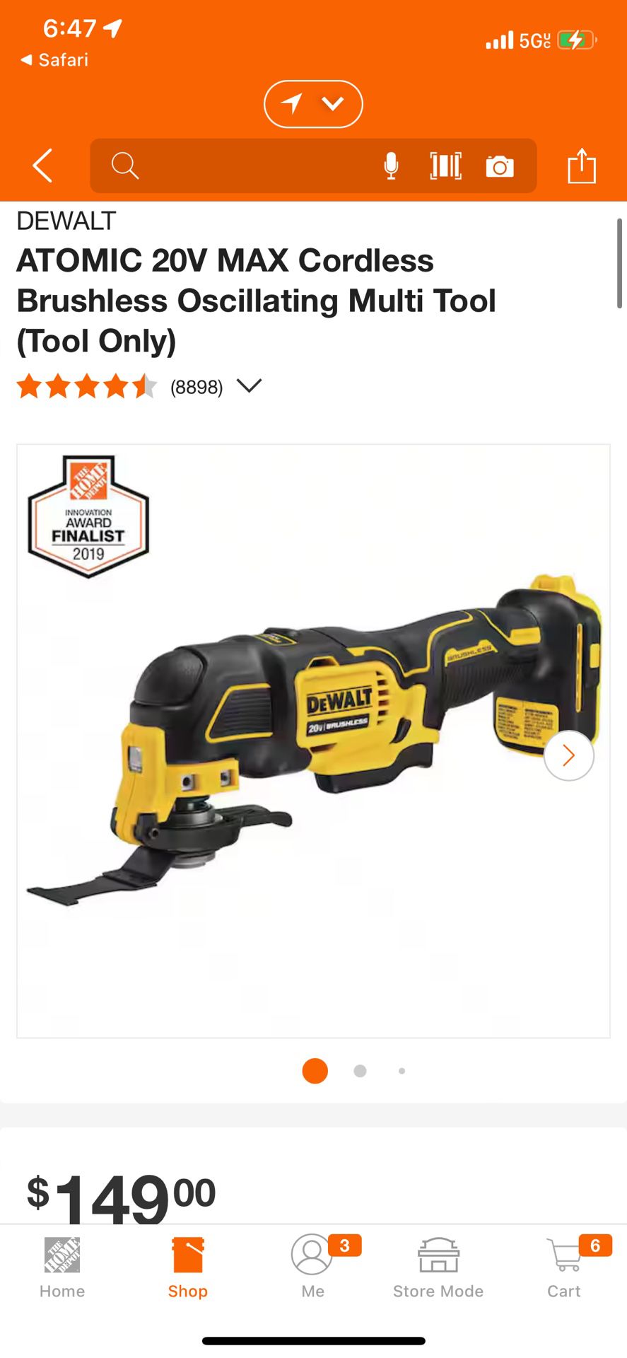 DEWALT ATOMIC 20V MAX Cordless Brushless Oscillating Multi Tool (Tool Only)  About This Product This 20-Volt MAX cordless oscillating multi-tool inclu