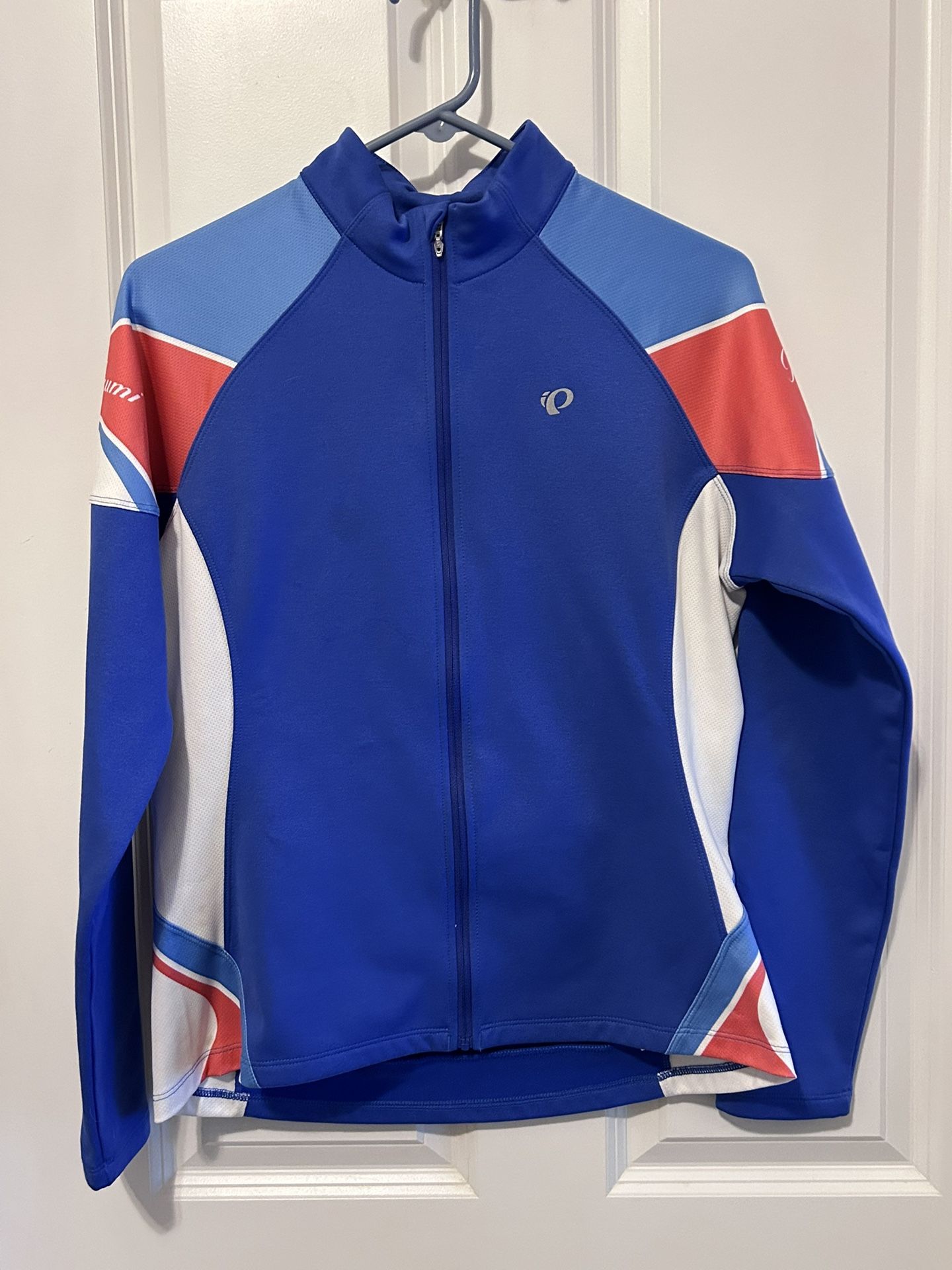 Pearl Izumi Cycling Jacket Women’s Large Blue Pink Bike Riding Full Zip