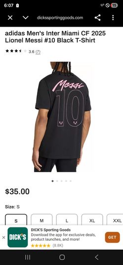 Adidas Inter Miami Messi #10 Black T-Shirt