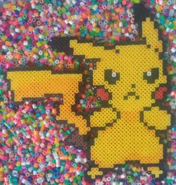 Pokemon Pikachu Perler Bead Pixel Art