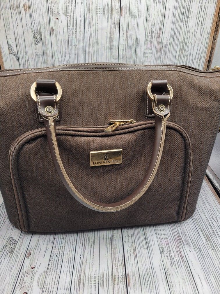 London Fog Oxford tweed cabin 17" bag with shoulder strap