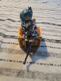 Anime Girl Collectible PVC Figure Blue Hair