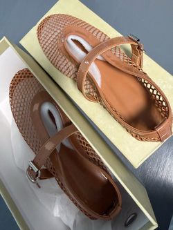 Size 7 Brown Mesh Ballet Flats
