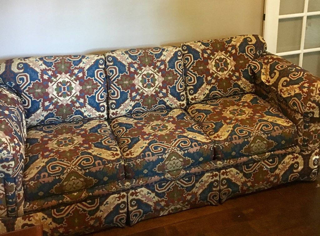 Retro queen sleeper sofa