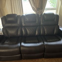 Brown Love Seat And Couch
