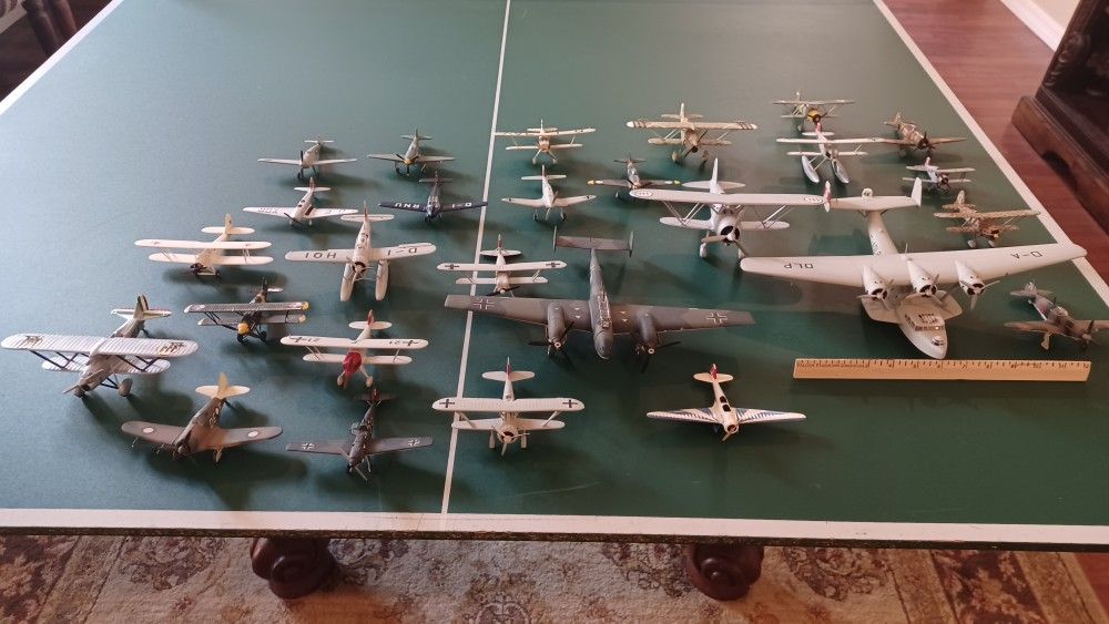Large Vintage WWII Model Airplane Collection