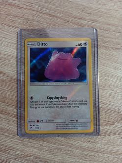 Pokémon Ditto Holo Card 17/18