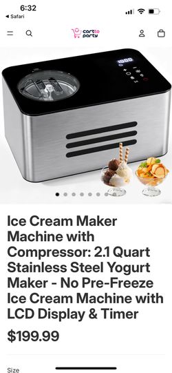 No pre-freeze ice cream maker