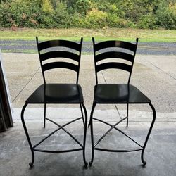 Two Wrought Iron Chairs 