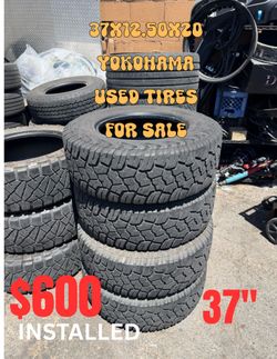 37x12.50x20 USED YOKOHAMA TIRES