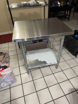 Stainless steel table