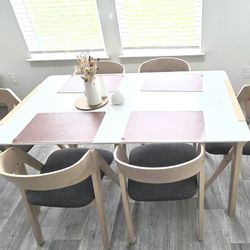 Misa 7 Piece Dining Set 6 Chairs 1 Table