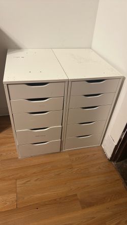 White 5 drawer cabinet