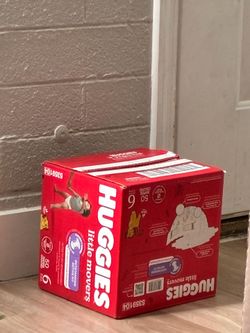 Brand New Huggies Little Movers Size 6 Diapers – 50 Count