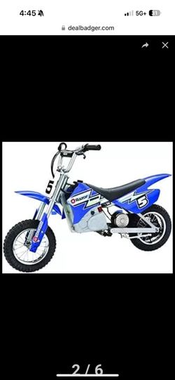 Razor Electric Dirt Bike For Kids 13+, With 250W Motor And Rechargeable 24V Battery System, Pneumatic Tires, And Chain-Driven Motor, Blue