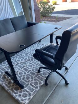 Desk and chair