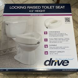 LOCKING RAISED TOILET SEAT 4.5" HEIGHT