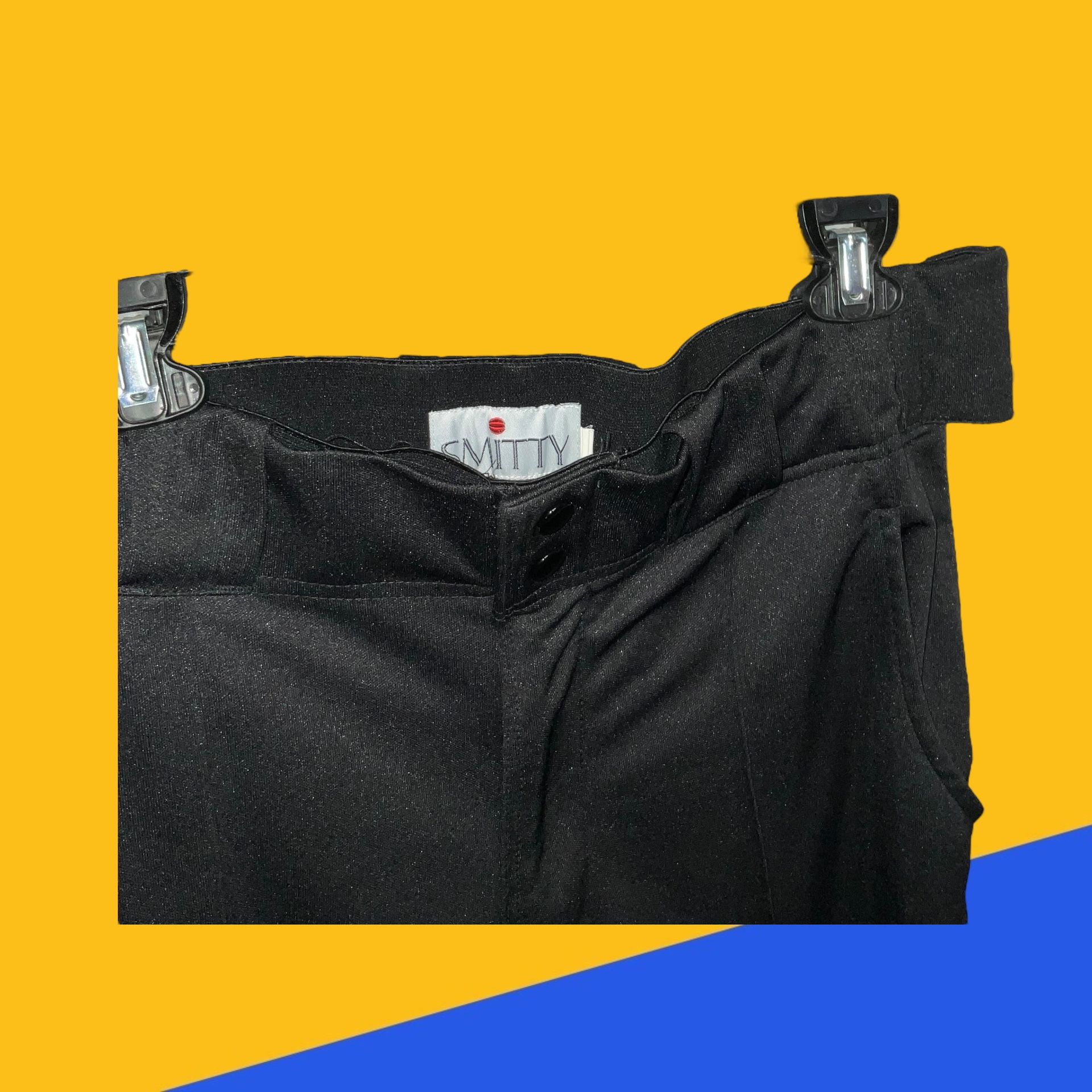 Smitty Black w White Side Striping Referee Pants (Football I Think) Men