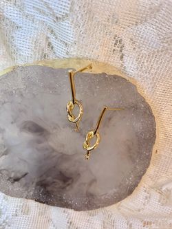 24K Gold Plated Cherry Knot earrings