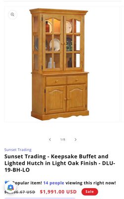Buffet lighted Hutch