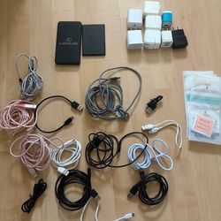 Charging cords, bricks, power banks