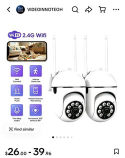 2-Pack 1080P WiFi Security Cameras – Brand New