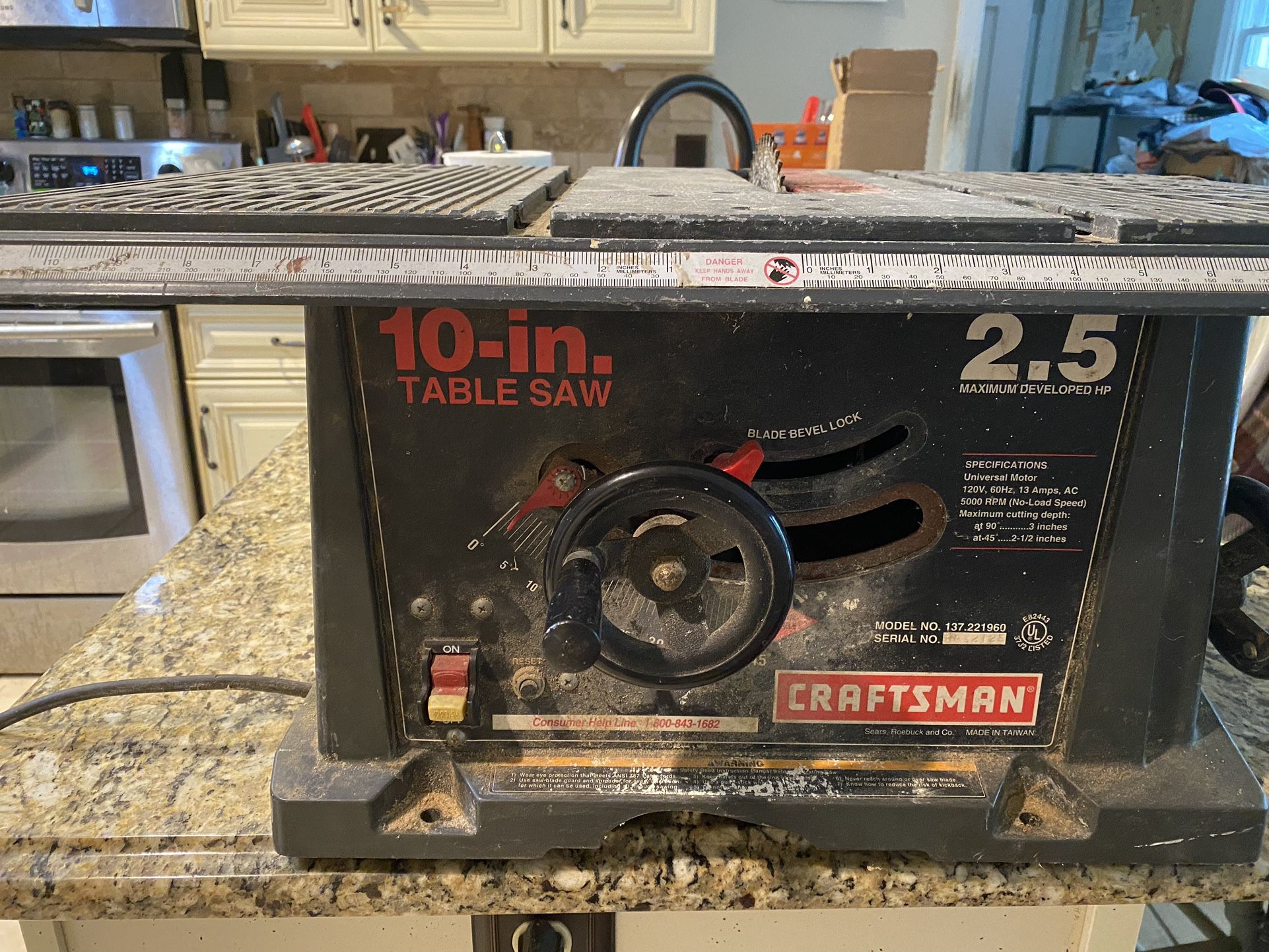 10” Craftsman Portable Table Saw